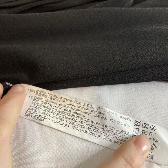 Zara Women's Red Black Color Block Wrap Dress Size M Bold Statement Retro‎ Chic - Picture 8 of 11